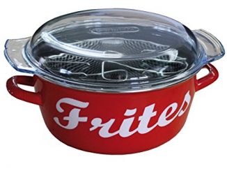 Baumalu 311138 Friteuse Émail Avec Écriture "frites" Coloris Rouge