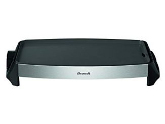 Brandt Plancha Electrique Pla1322s 2200 W Thermostat 5 Niveaux 80 °c à 200 °c Fonte D'aluminium Antiadhésive Cuisson Saine Et Savoureuse Des Viandes, Poissons, Crustacés, Légumes