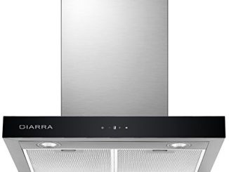Ciarra Hotte Aspirante Cuisine 60cm Inox Débit 550m³/h Led Touch Control Tactile Filtre à Charbon Correspondante Cbcf003