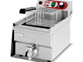 Equipementpro {ef 131v} Friteuse Pour La Gastronomie 13l 230v Friteuse à Snacker Professionnelle En Acier Inoxydable Avec Robinet D'évacuation Des Graisses Friteuse Gastro