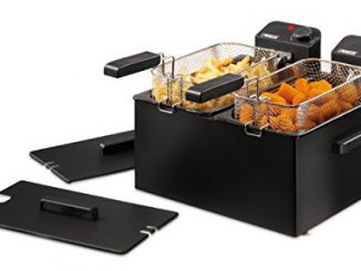Princess Friteuse à Huile 183028, 2 X 3 Litres, 2 Cuves, Habillage En Acier Inoxydable Noir