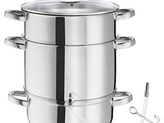Tectake Cuiseur Vapeur Et Extracteur De Jus Ø 26 (tout Feux Dont Induction) Acier Inoxydable Aisi 430