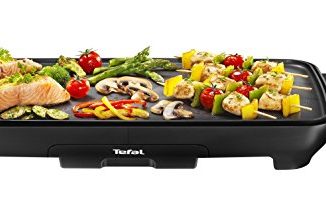 Tefal Cb501812 Plancha Malaga Plaque Anti Adhésive Xl 6 à 8 Personnes Cuisson Sans Ajout De Matière Grasse Tous Types D'aliments 2000w Noir