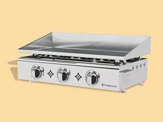 Vivaplancha Plancha Gaz Tout Inox 3 Feux 7,5 Kw Anti Adhésive Et Nettoyage Facile Modèle Pimientos