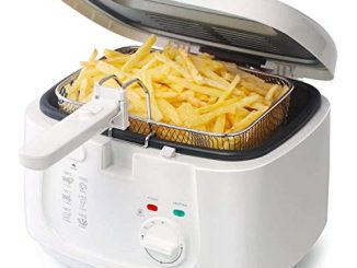 Aigostar Indra 30hex Friteuse 100% Sans Bpa Avec Grande Fenêtre De Vue, Thermostat Réglable Et Indicateurs Lumineux. Couleur Blanche, 1800w, Capacité De 2,5l. Design Exclusif.
