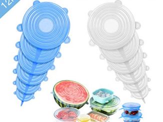 Couvercle Silicone Alimentaire 12 Pièces, Couvercle Silicone Extensible Réutilisable Sans Bpa, Eco Couvercle Casserole Silicone Universel De 6 Tailles Différentes