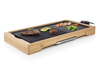 Gril En Bambou Tristar Bp 2641 Xl Châssis En Bambou Collecteur De Graisses 6 Personnes