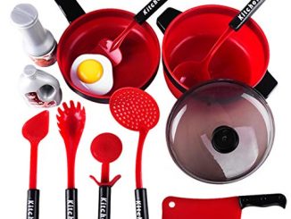Seciie Ustensile De Cuisine Jouet, 12 Pieces Jouets De Cuisine Avec Casseroles Et Poêles Jeu DÉpicerie Nourriture Pour Enfants